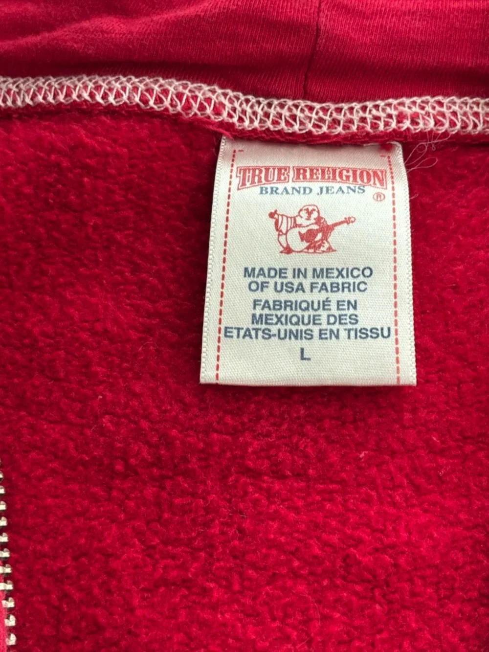 TRUE RELIGION ZIP BUDDAH HOODIE/VINTAGE VINTAGE VINTAGE